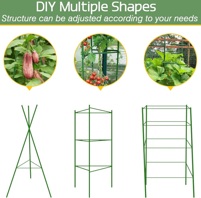 Halatool 2 Pack Tomato Cages for Garden,Up to 48in(4FT) Adjustable Tomato Cage,Garden Stakes Tomato Trellis for Pots,Tomato Plant Support for Raised Garden Bed&Climbing Vegetables Flowers(Green) - Image 4